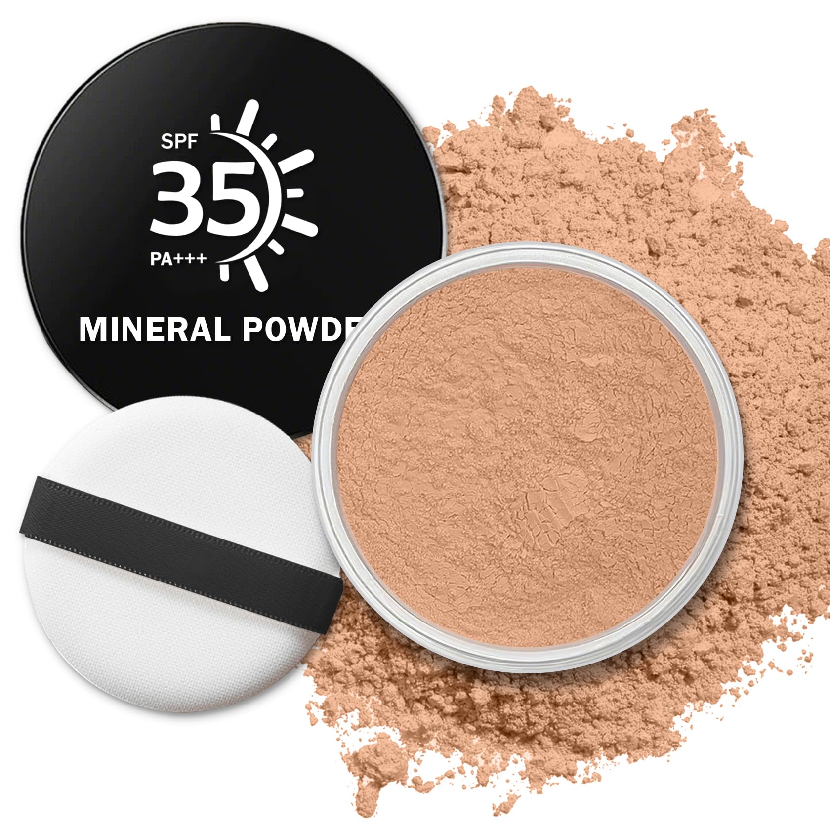 Mineral Powder Foundation,Loose Powder,0.35 oz,02 Medium Beige