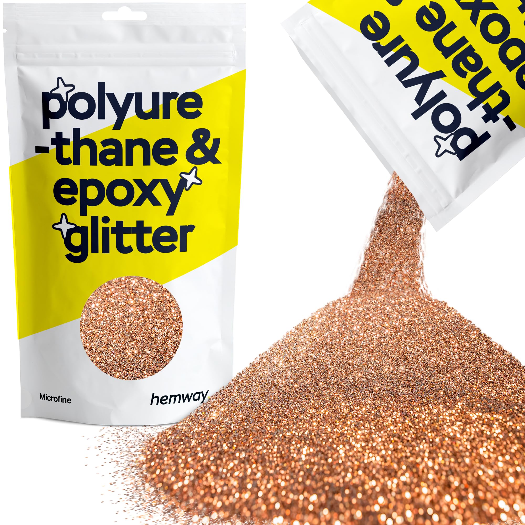 Hemway Resin Glitter Bronze Brown 100g Super Chunky | Polyurethane & Epoxy Glitter for Resin Crafts, Tumblers, Coasters, Floor & Table Art — view 258