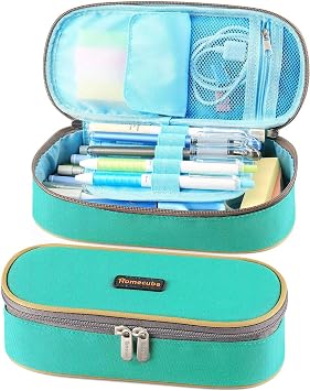 Homecube Pencil Case Big Capacity Waterproof Pencil Bag Oxford Make-up Pen Pouch Durable Stationery Bag Pen Holder Recommended Age Grade, Two years and up