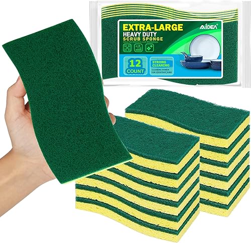 Miniatura 16 de AIDEA Esponja exfoliante antiarañazos, 24 unidades, esponjas para platos, esponjas de cocina, esponja de limpieza, limpia rápidamente sin arañazos