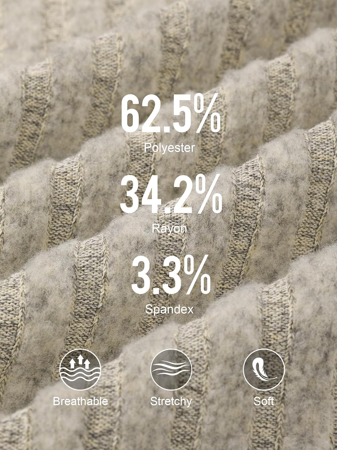 Motarto Lightweight Sweaters for Women Tunic Ribbed Tops Pull Over Casual Long Sleeve Shirts Plus Size Top for Daily Wear - Image 4