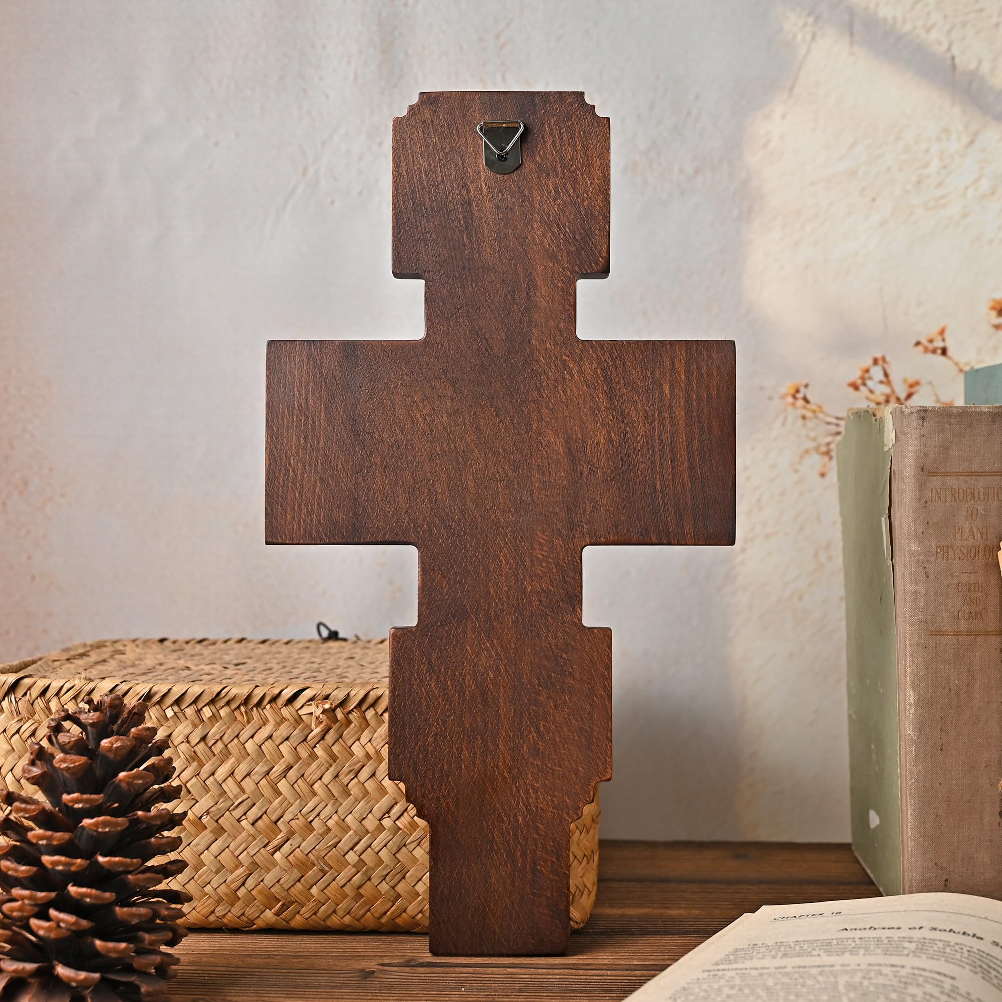 Amazon.com: BGCOPPER Wooden Orthodox Cross for Wall, Handmade