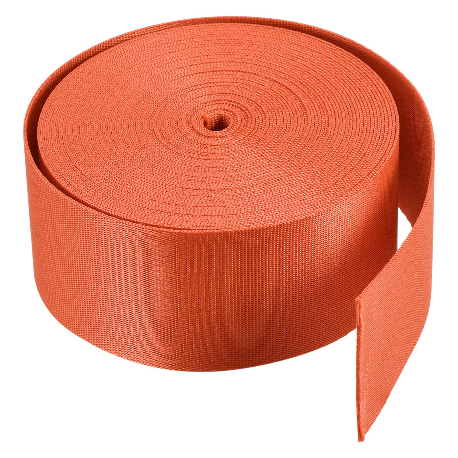 MACHSWON Nylon Webbing Strap 2 inch Orange Flat Nylon Webbing Straps 5cm 10 Yards Durable Nylon Strap for Backpack,Cargo Strap,Luggage-rack,Pet Collars,Crafts