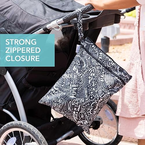 Miniatura 4 de Bolsa impermeable húmeda y seca Bumkins para bebé, viaje, traje de baño, pañales de tela, piezas de bomba, piscina, playa, ropa de gimnasio,