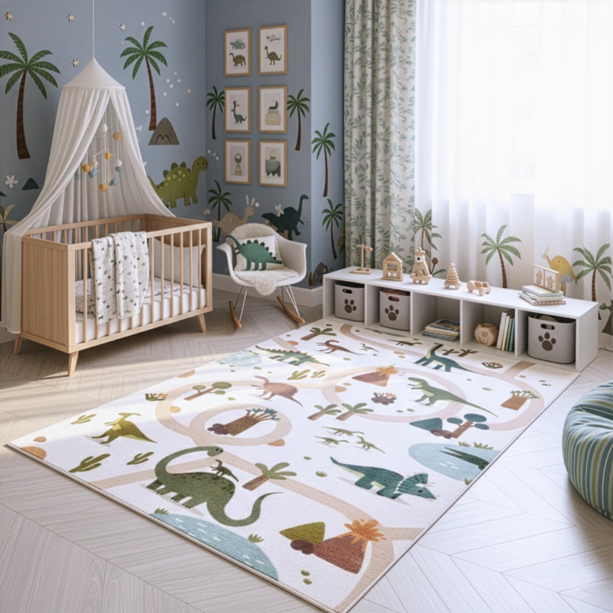 SIMPEX Kinderteppich Spielteppich für Kinderzimmer perfekt für große Kinderzimmerteppich