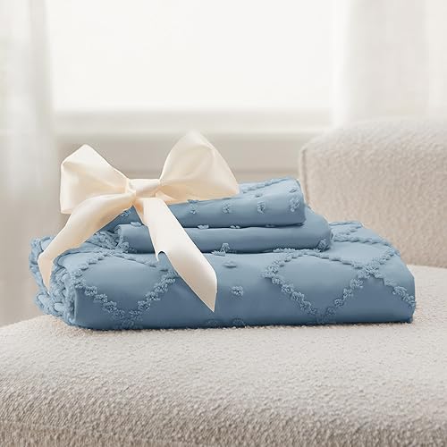 Miniatura 8 de Bedsure Funda de edredón bohemia tamaño Queen, ropa de cama bohemia, funda de edredón copetuda para todas las estaciones, juego de funda de edredón