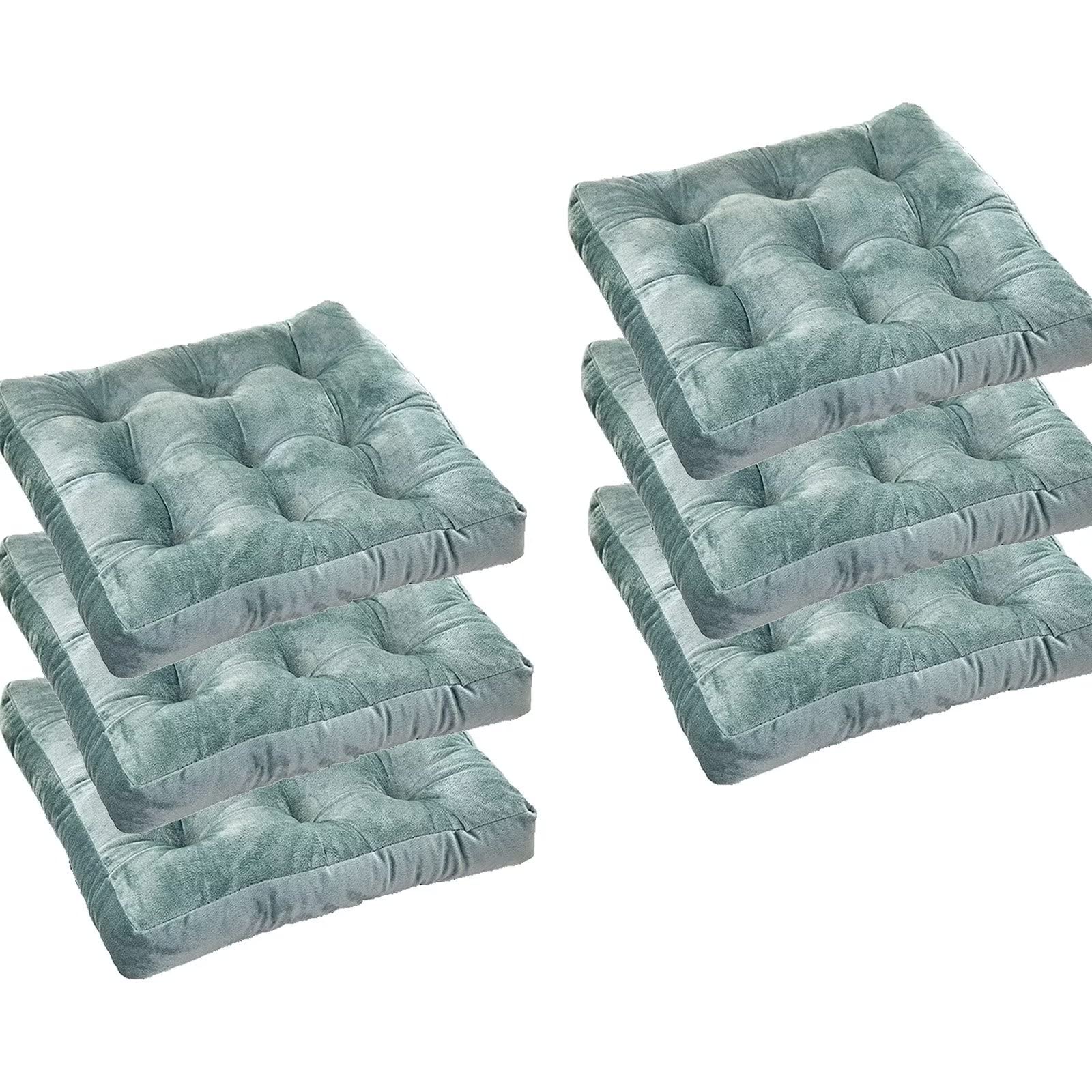 Coussing de siège bleu en velours pour illuminer vos dîners en famille avec sets de table
