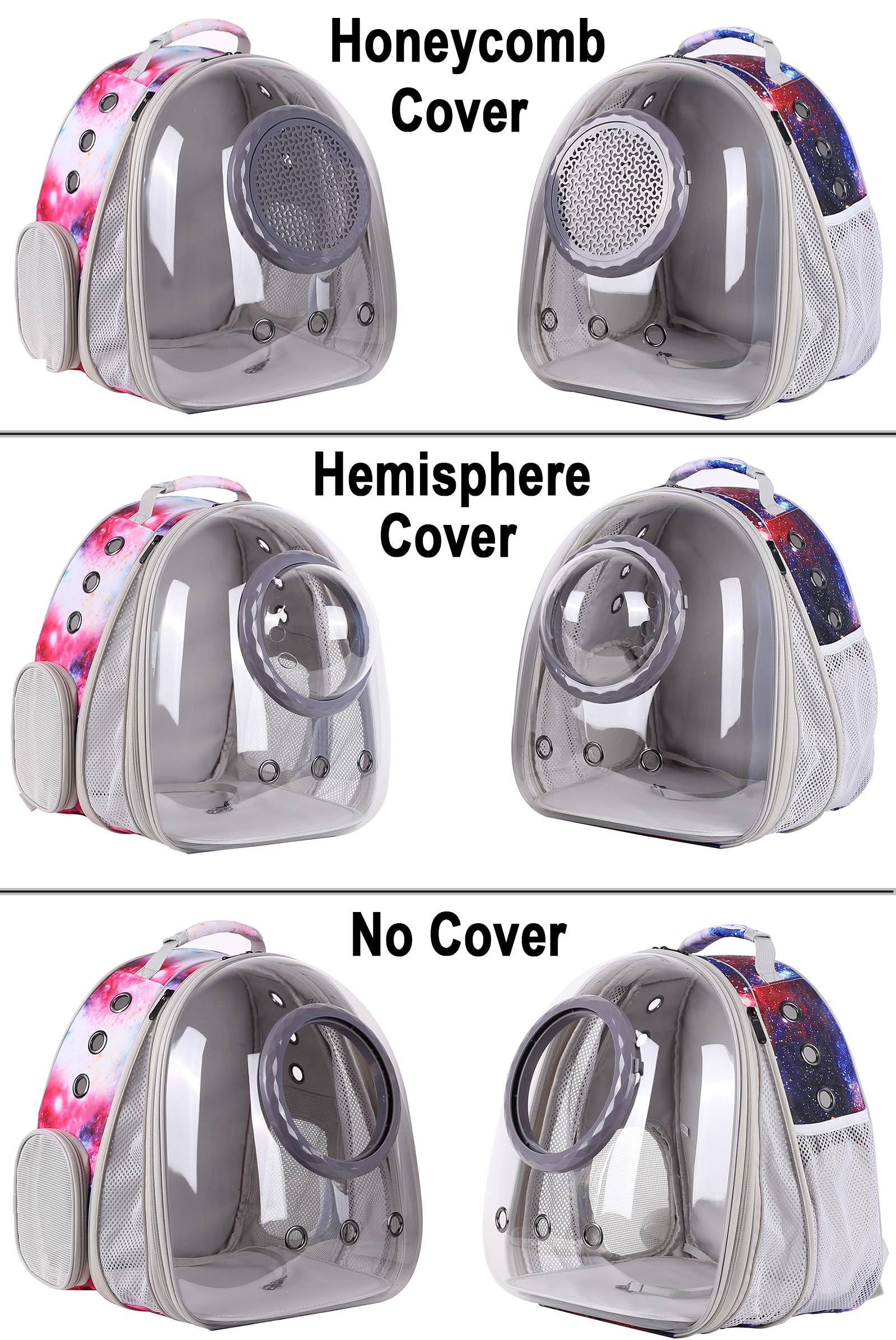 Space Capsule - Mochila transparente con ventana de burbujas para mascotas para gatos y cachorros pequeños