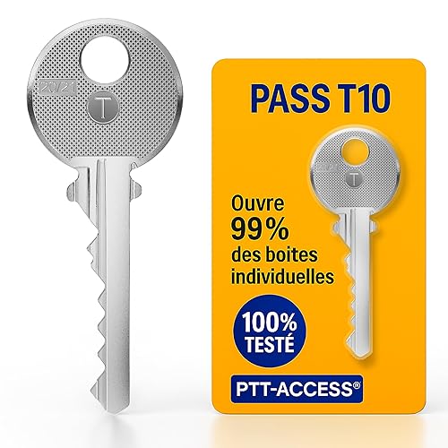 Clé Pass PTT T10 - Passe partout pour boites aux