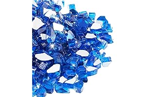 NUPICK 20-Pound Fire Glass - Captivating Blue Flames for Your Fire Place or Pit