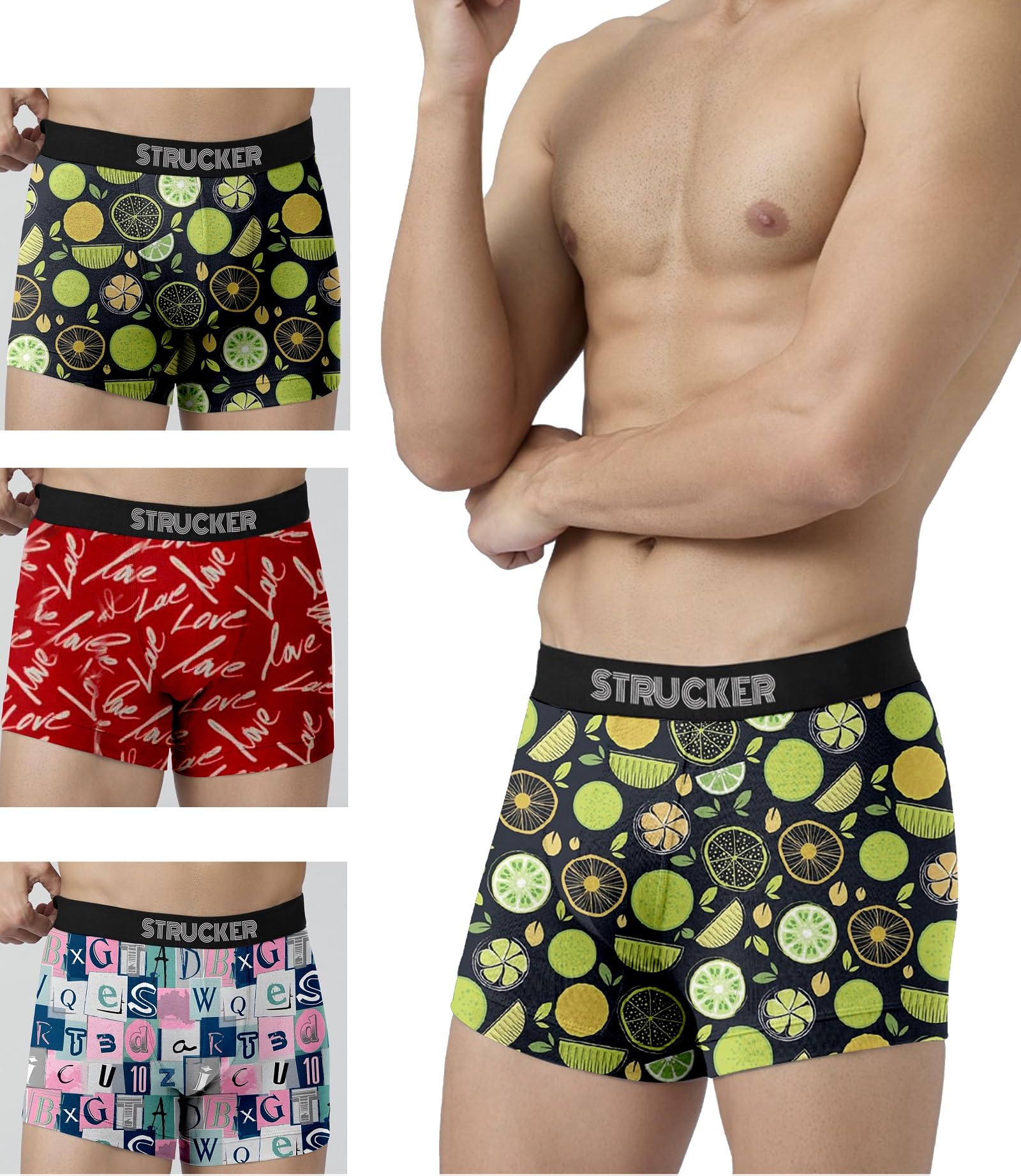 Men's Underwear Anti Bacterial Micromodel Trunk for Men.- Non Itch No Chafing Sweat Proof Pack of 3-image-10