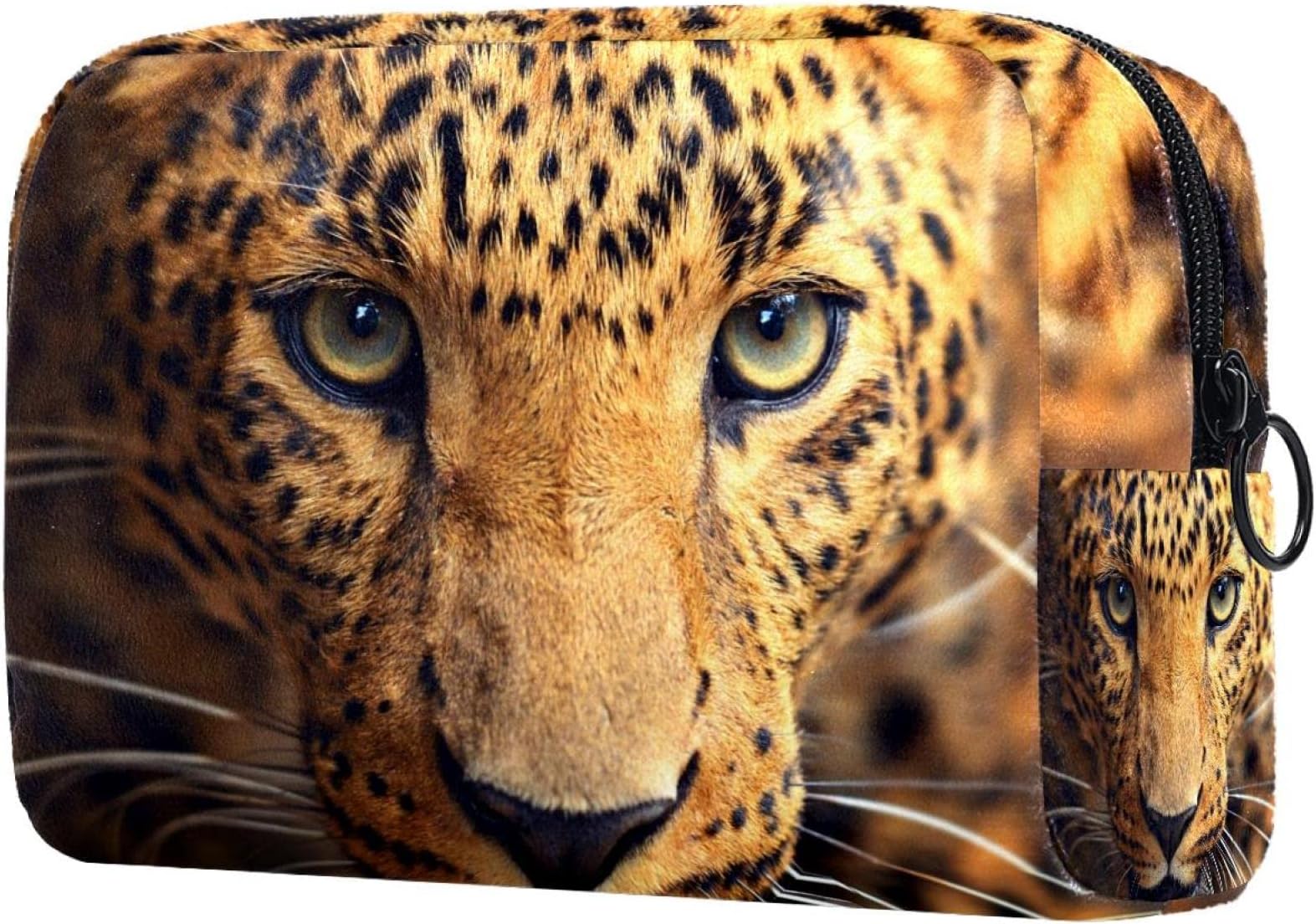 Makeup Bag Animal Tiger Majesty Travel Cosmetic Bag Small Toiletry Bags Makeup Cosmetic Pouch for Purse Cosmetics Toiletries 18.5x7.5x13cm