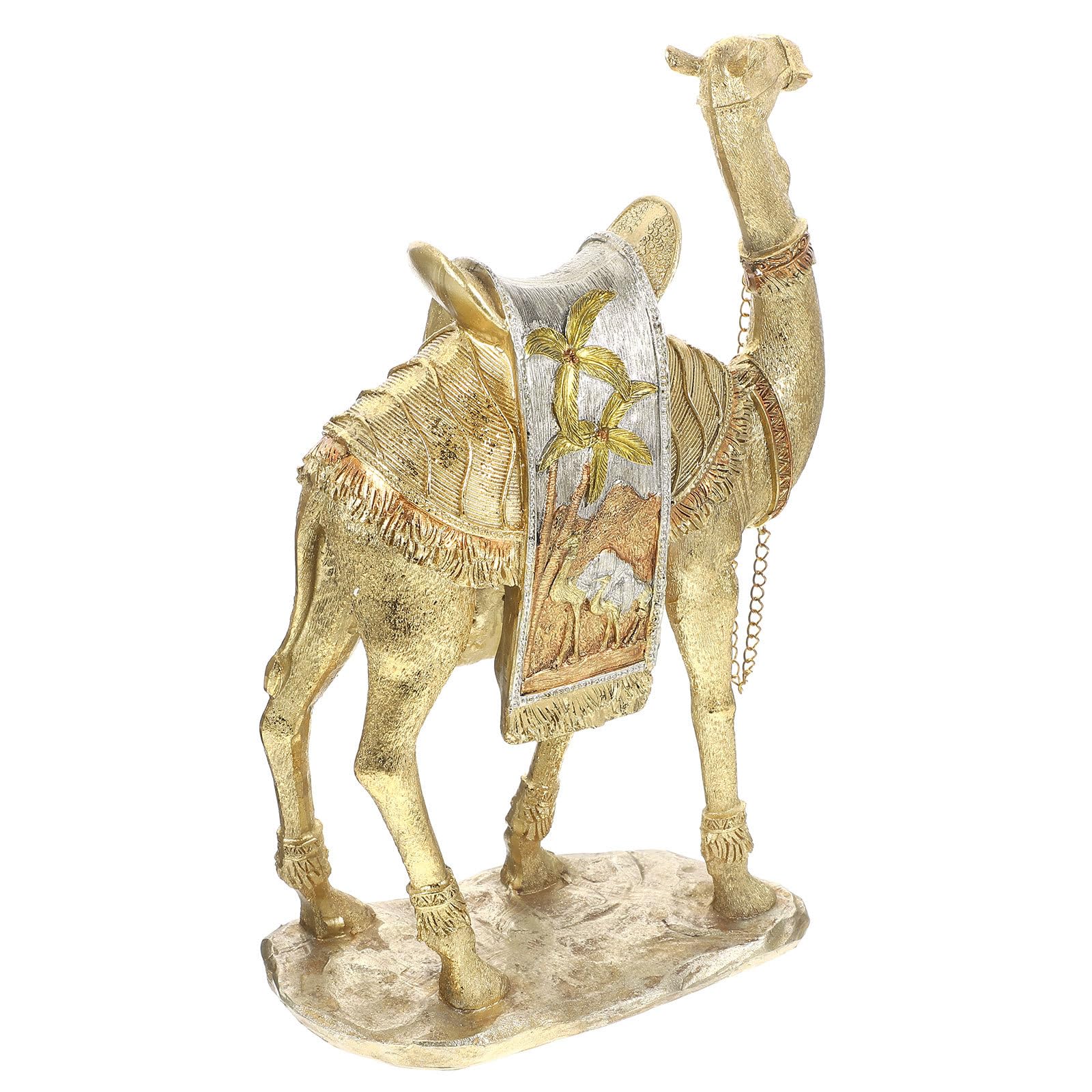 Artibetter Figura Resistente al Desgaste de de Resina Dorada de Estilo Clásico de Oriente de Hogar o Mesa