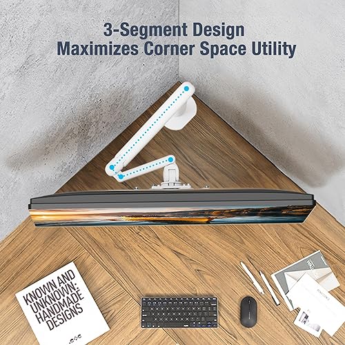 Miniatura 5 de AVLT Brazo de monitor de caballete ultraancho de 17"-40" para pantallas de hasta 24.3 libras, soporte de diseño de aluminio premium, altura