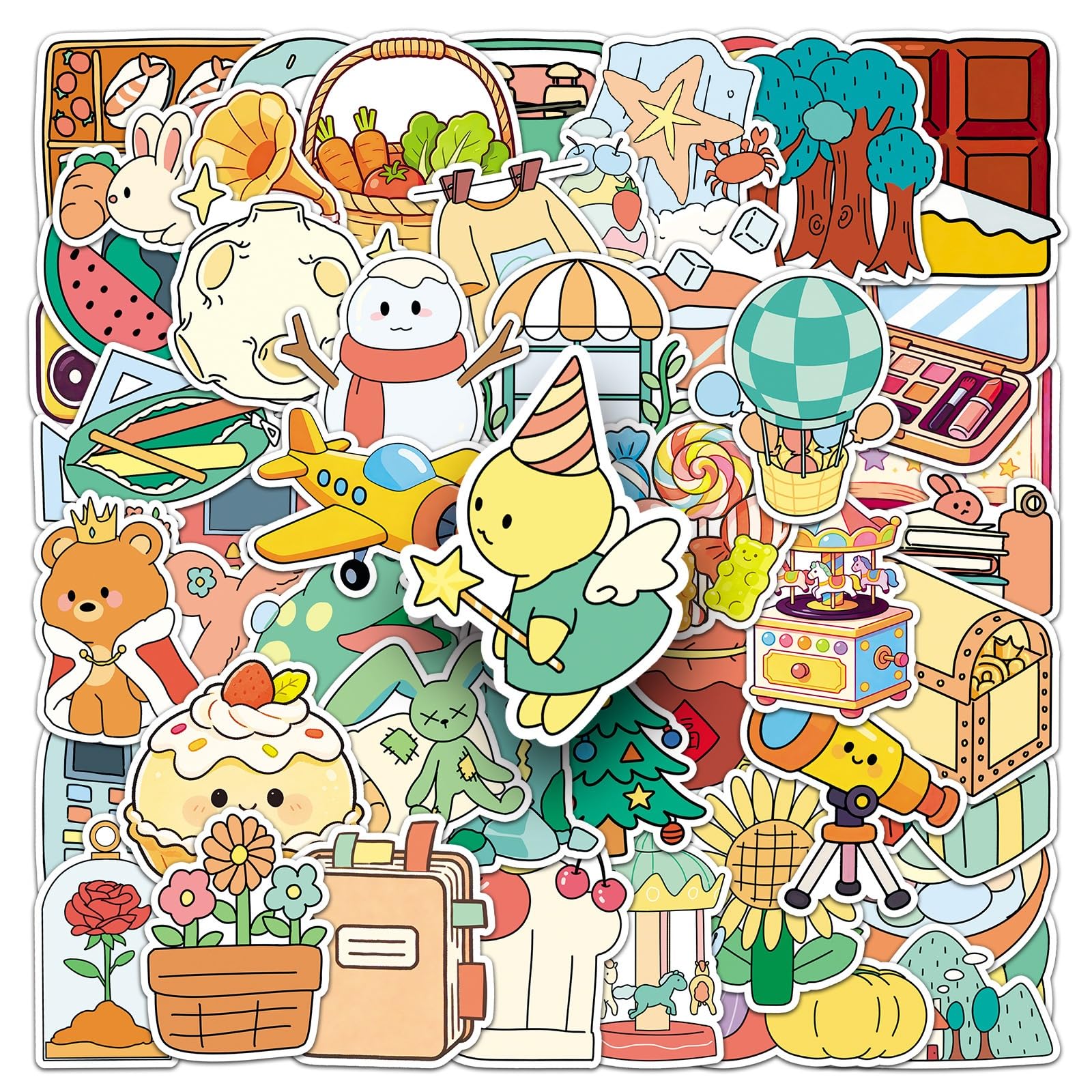 FGLFPXI 50-Pack Stickers Style Waterproof Decor Stickers for Guitar Luggage Notebook