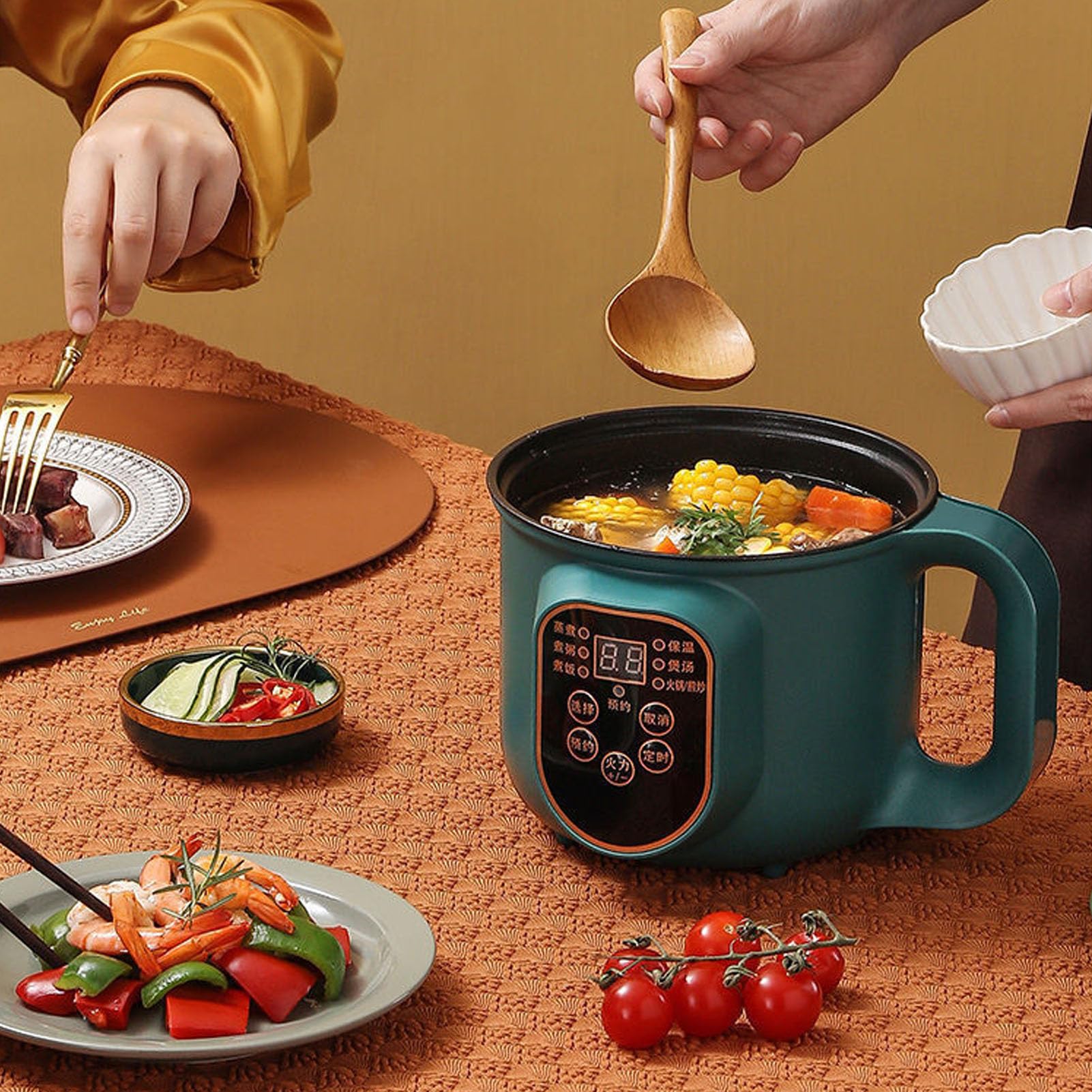 Pentola Elettrica 1,8L Portatile - Cuoci Pasta, Ramen E Vapore In Modo Rapido