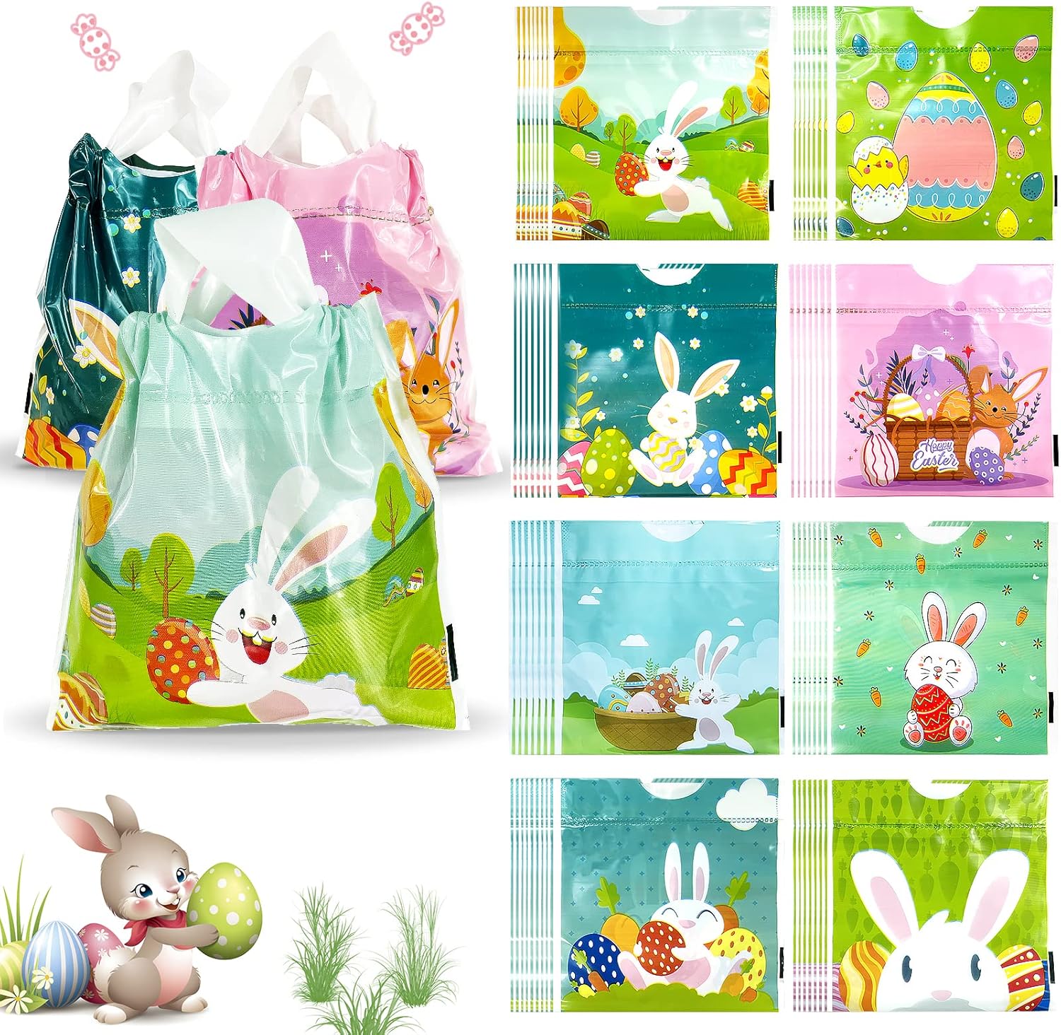 Bunny Bags For Easter WhatSign Easter Gift Bags For Kids Happy Easter Gift Bags With... Easter Goodie Bags For Kids