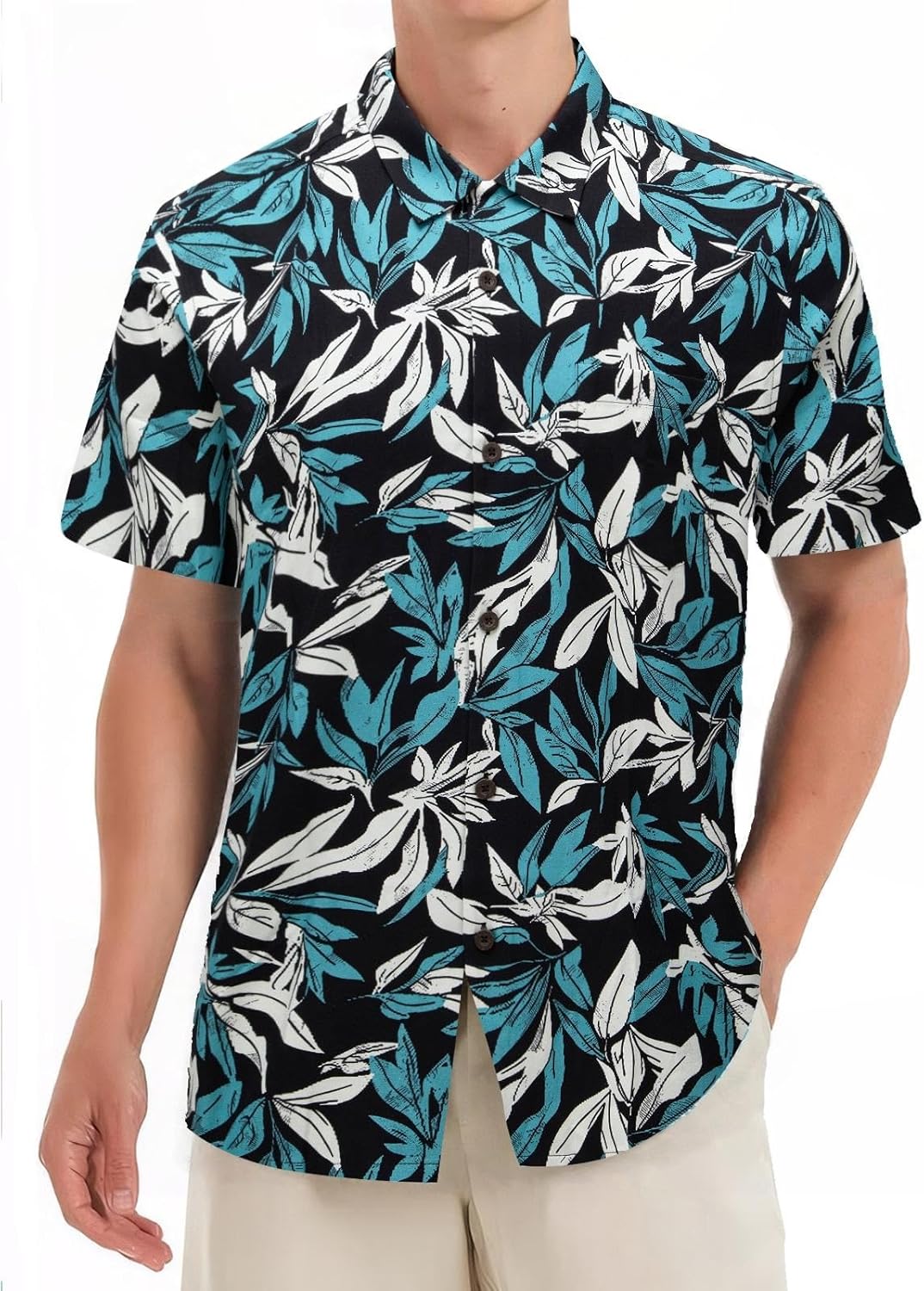 Mens Hawaiian Shirts Silk Short Sleeve Beach Shirt Relaxed Fit Vacation Shirts