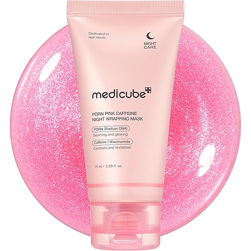 medicube PDRN Caffeine Overnight Wrapping Peel Off Facial Mask | Firming, Depuffing & Hydration | Salmon DNA + Caffeine + Collagen For Refined, Glass Skin & Face Contour Support | Korean Skin Care