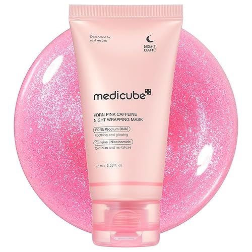medicube PDRN Caffeine Overnight Wrapping Peel Off Facial Mask | Firming, Depuffing & Hydration | Salmon DNA + Caffeine + Collagen For Refined, Glass Skin & Face Contour Support | Korean Skin Care - Salmon PDRN