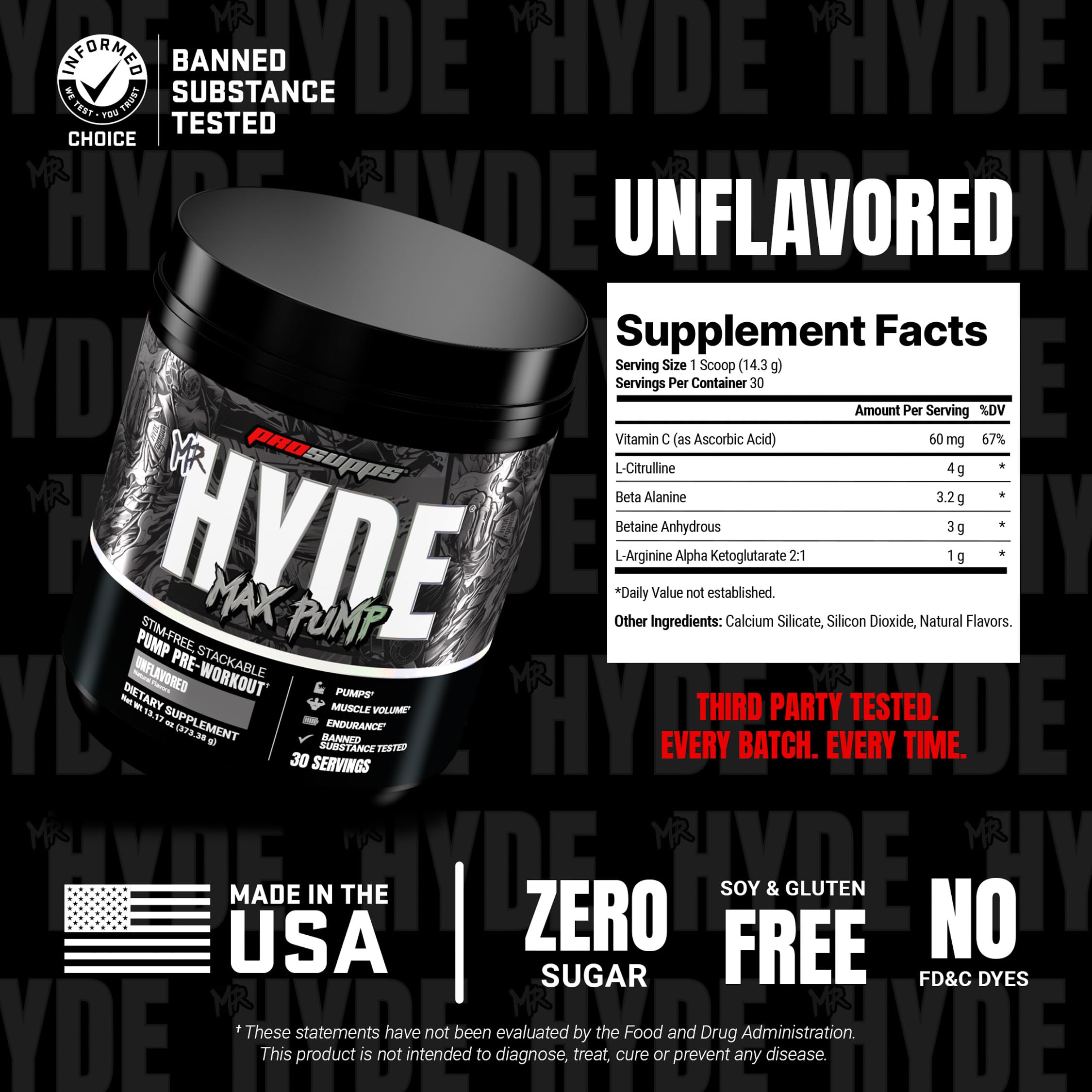 ProSupps Mr. Hyde Max Pump Pre Workout Powder, Unflavored — Amazon image 5