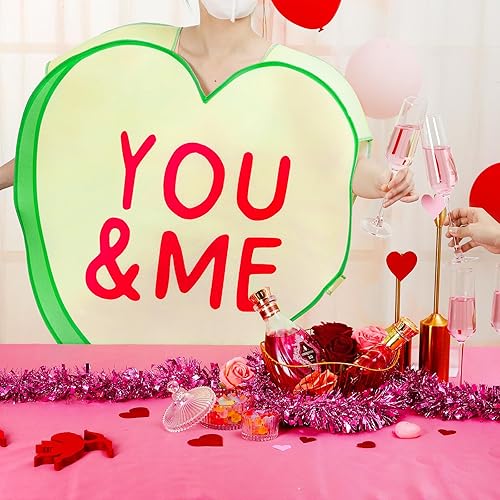 Miniatura 6 de Shinymoon Disfraz de corazón de conversación para el día de San Valentín, disfraz de corazón de caramelo para adultos, fiesta de San Valentín