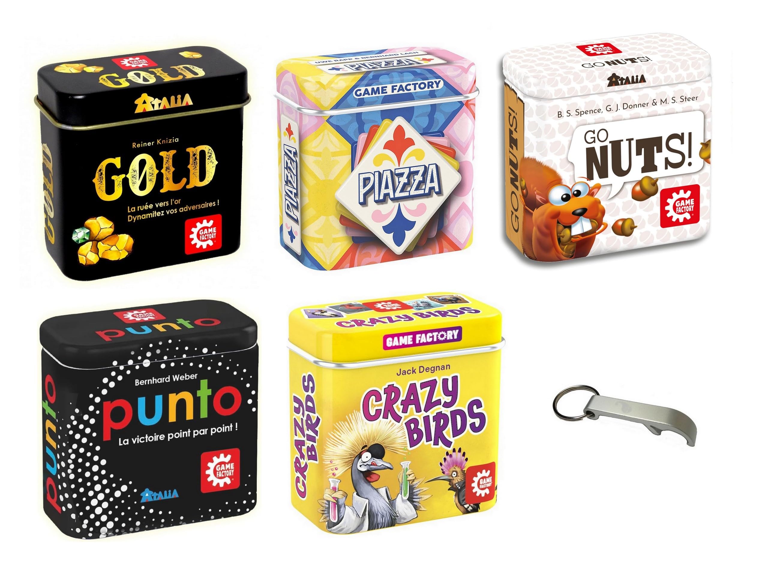 Blumie Shop Set Go Nuts + Gold + Piazza + Punto + Crazy Birds Französische Version + 1 Decap