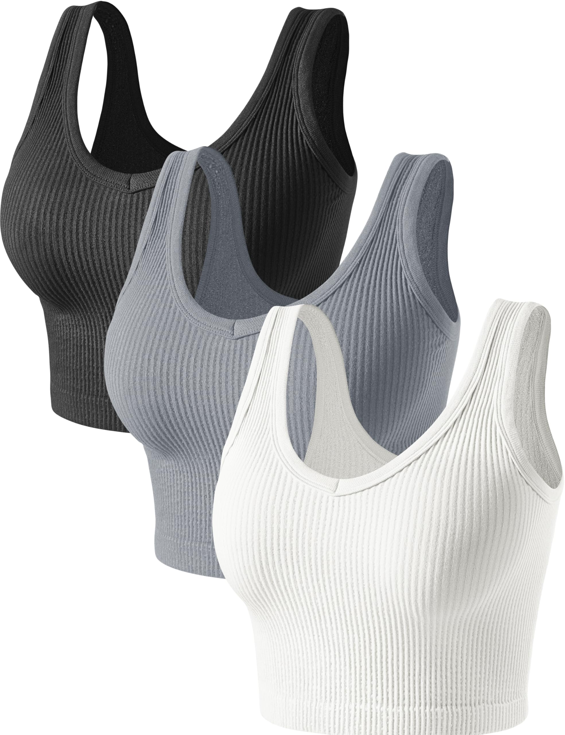PINKSAVIOR 3-Pack Crop Tank Tops