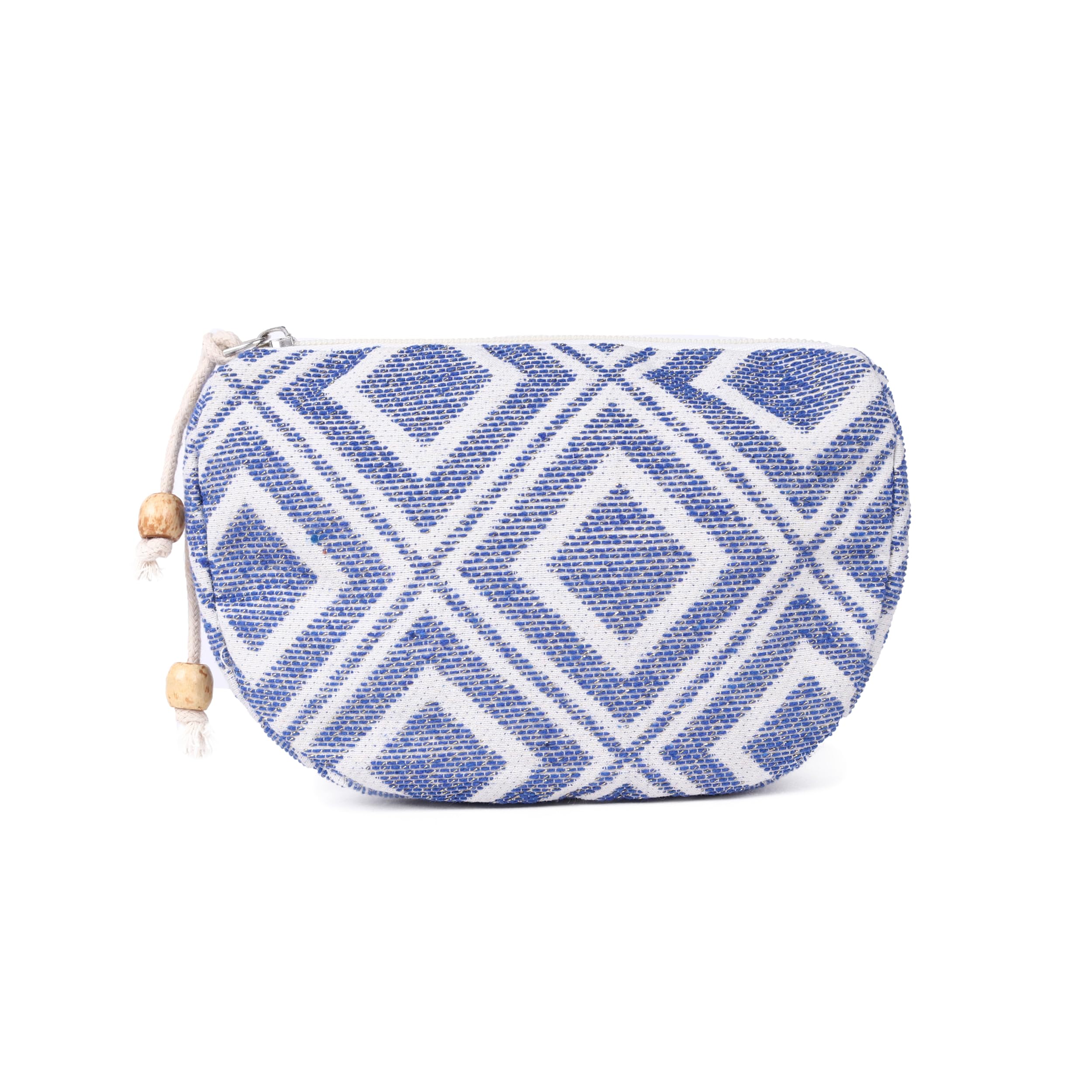 astrid Canvas Travel Pouch with Zipper Closure for Women and Girls (Blue)-picture-32