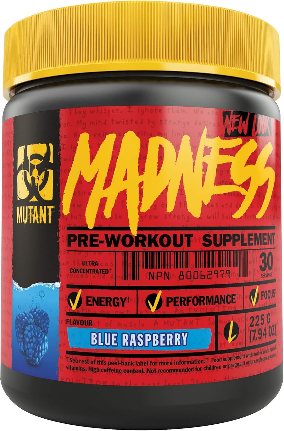 Amazon Com Mutant Madness Redefines The Pre Workout Experience And Takes It To A Whole New Extreme Level Engineered Exclusively For High Intensity Workouts 225g Blue Raspberry Health Household