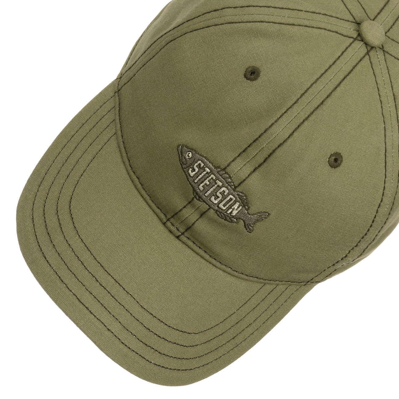 Stetson Washed Canvas Fish Casquette de Baseball Protection UV 40 Unisexe Printemps Ete