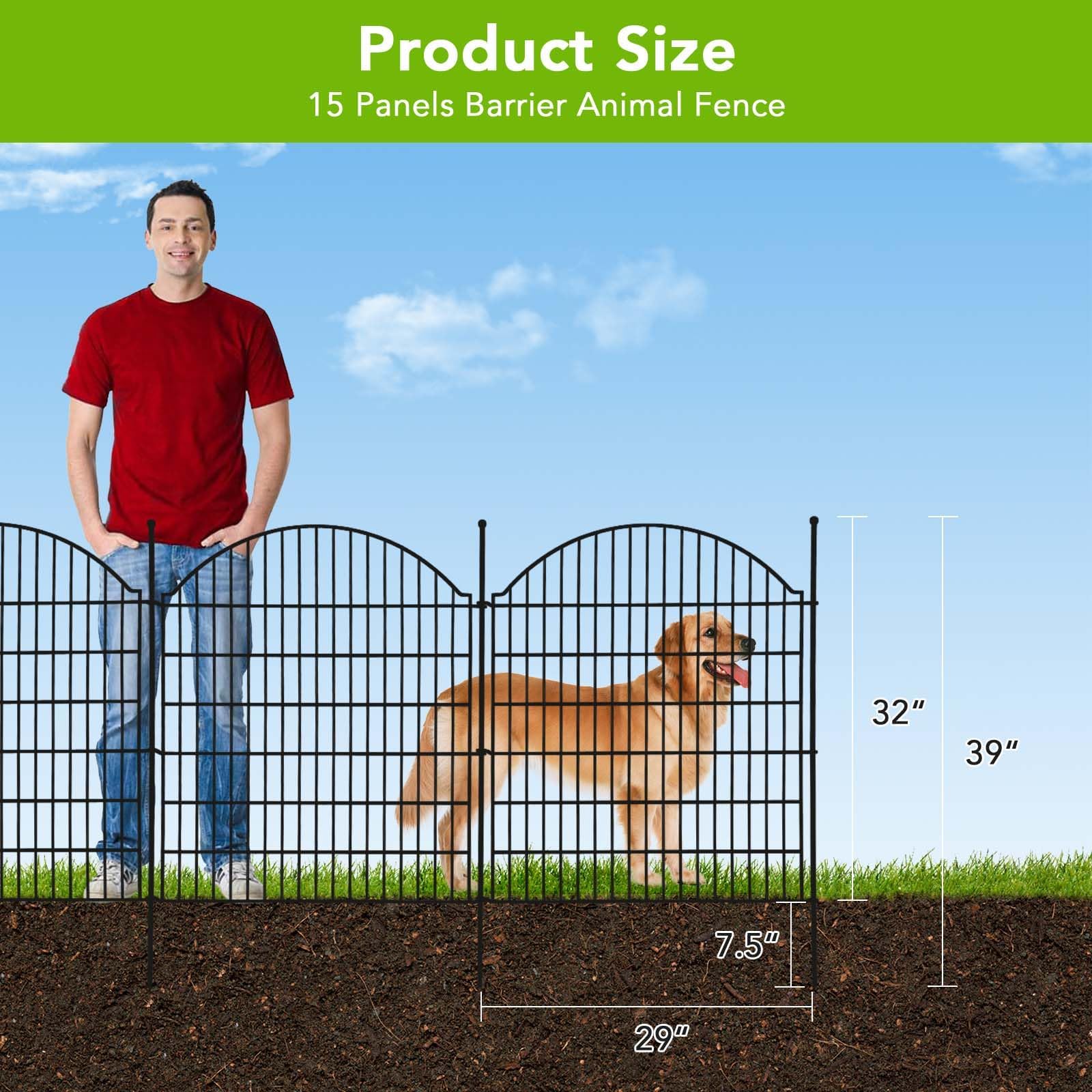 Steckzaun Metall, Beetzaun Metall Dekorative, Teichzaun, Dekorativer Gartenzaun, Dekorative Zaun Garten Steckzaun Teichzaun Steckzaun Für Hunde Gartenzaun Komplettset
