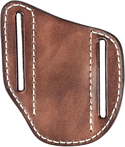 Miniatura 5 de Tourbn Tourbon Leather Pocket Folding Knife Sheath for Belt EDC Holster Man Cross Draw Right Side Carry Open Top Trapper Knives Carrier