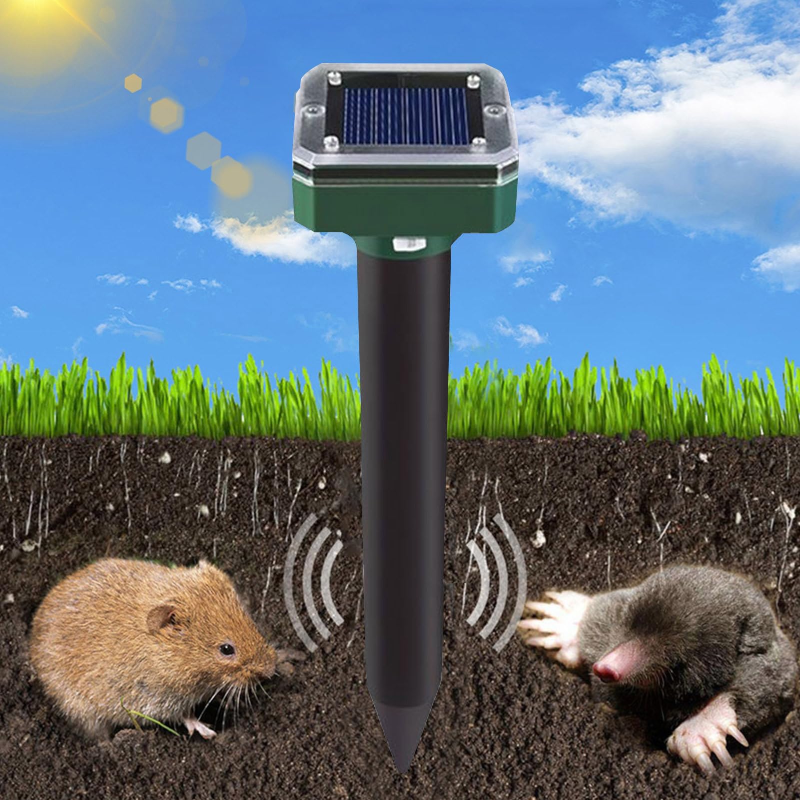 Disuasivos para gatos, repelente ultrasónico para gatos, repelente solar Ca-t, repelente de animales ultrasónico, control de callejón para protección exterior, herramientas de advertencia