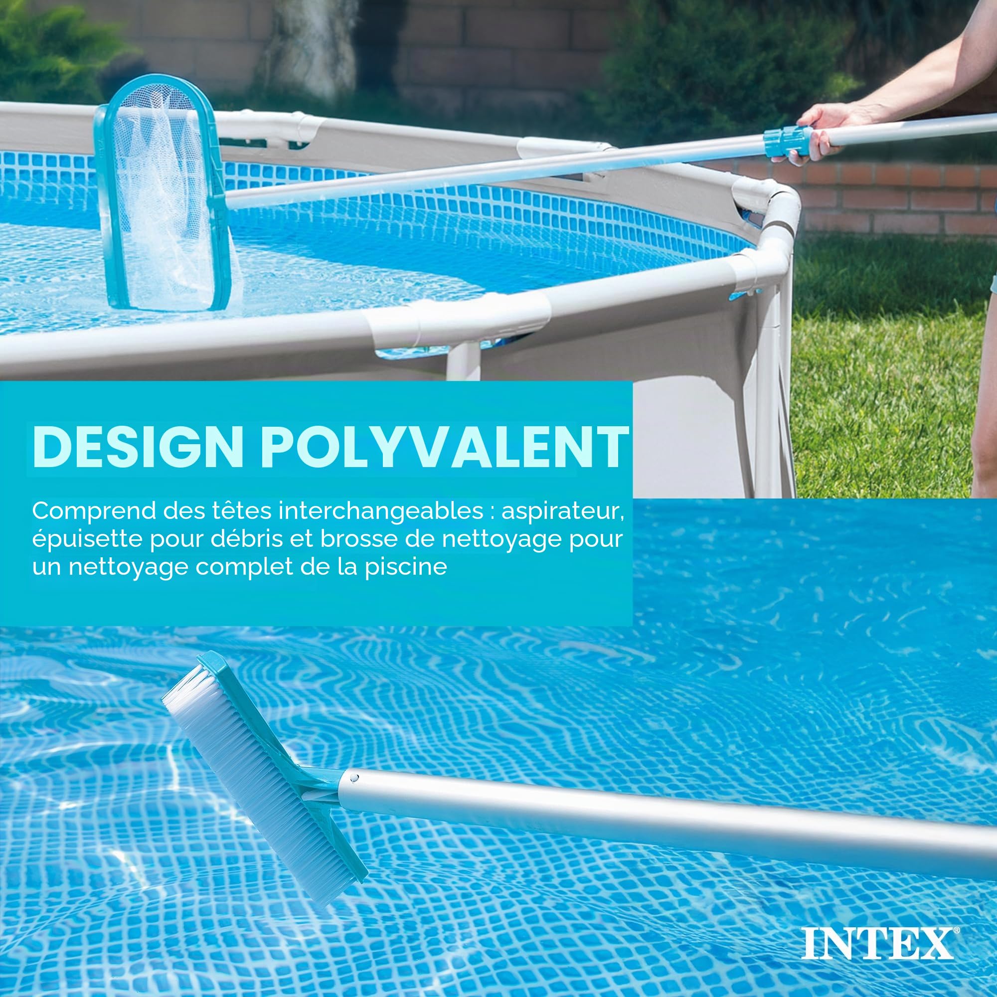 Intex Kit d'entretien de Piscine Deluxe - Accessoires de Piscine - Kit de Nettoyage de Piscine - 5 pièces