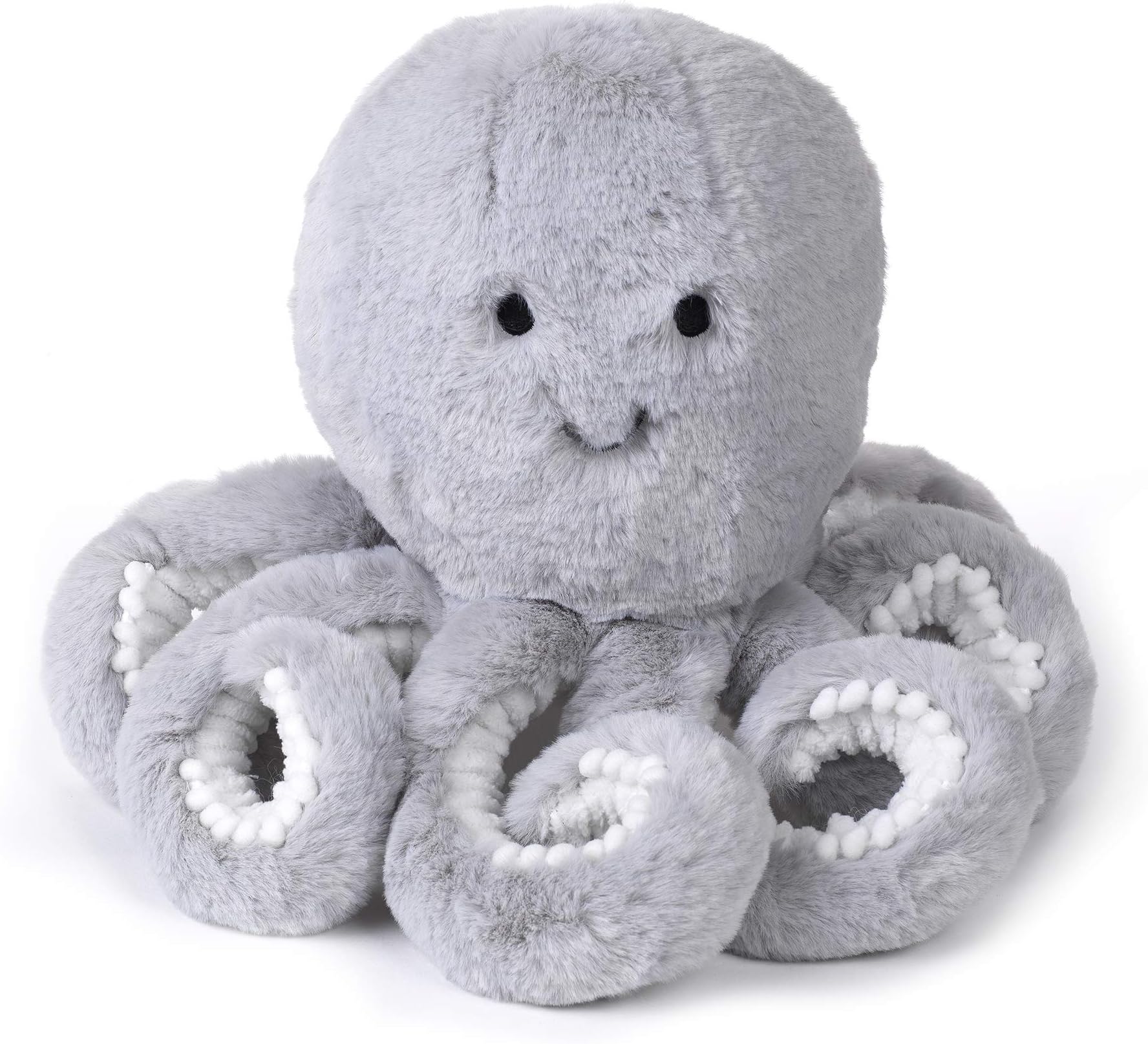 Ocean Blue Plush Gray Octopus Stuffed Animal Toy - Inky