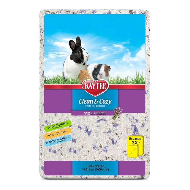 Kaytee Clean Cozy Lavender Paper Bedding For Pet Guinea Pigs Rabbits Hamsters Gerbils and Chinchillas 49 2 Liters