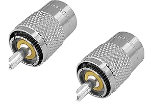 Amphenol PL-259 Coax Connectors Male UHF Solder Plug 83-1SP-15RFX (2 Pack)