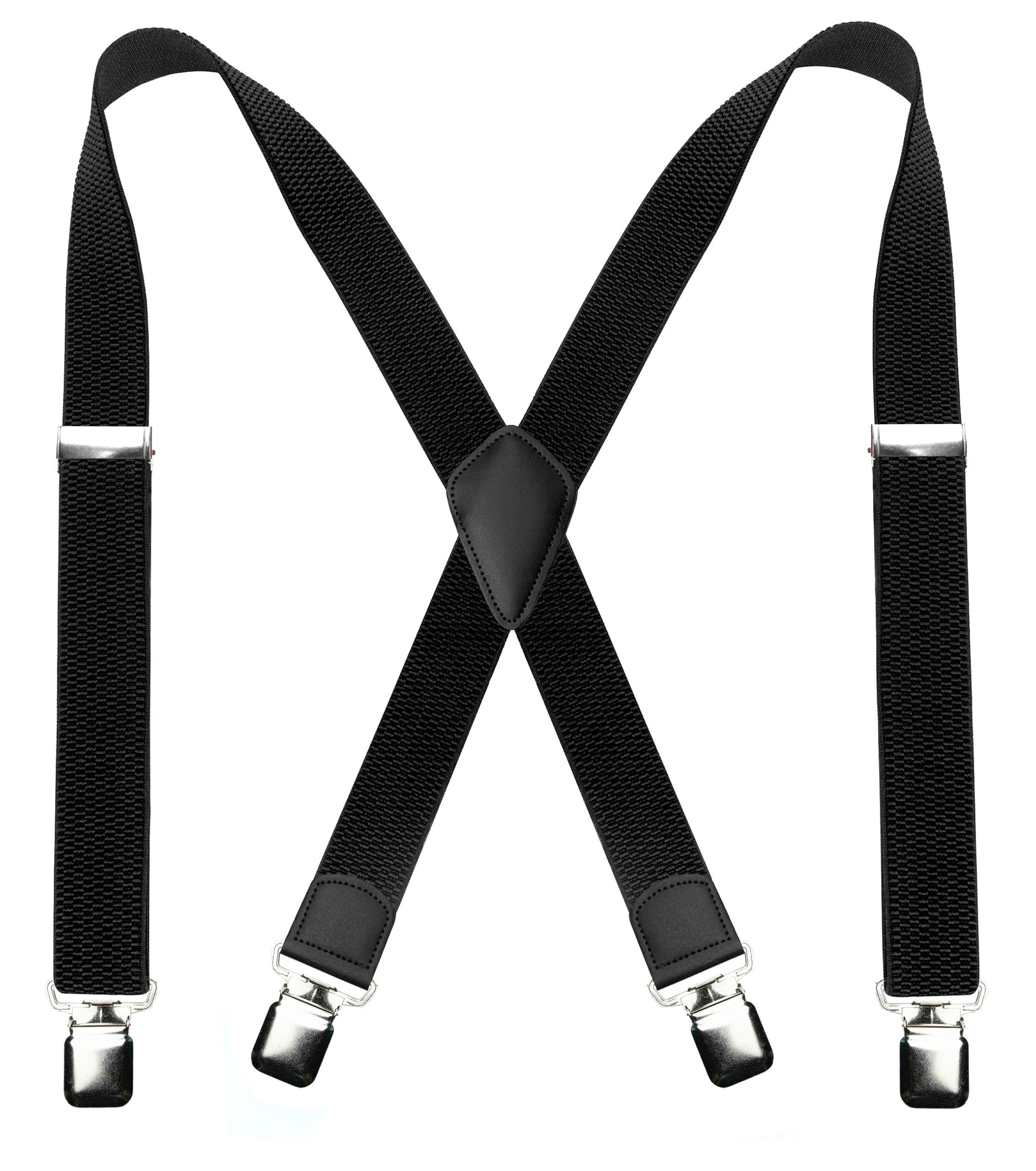 JEMYGINS Mens Suspender with Very Strong Metal Clips 3.8cm Wide Heavy Duty Suspender