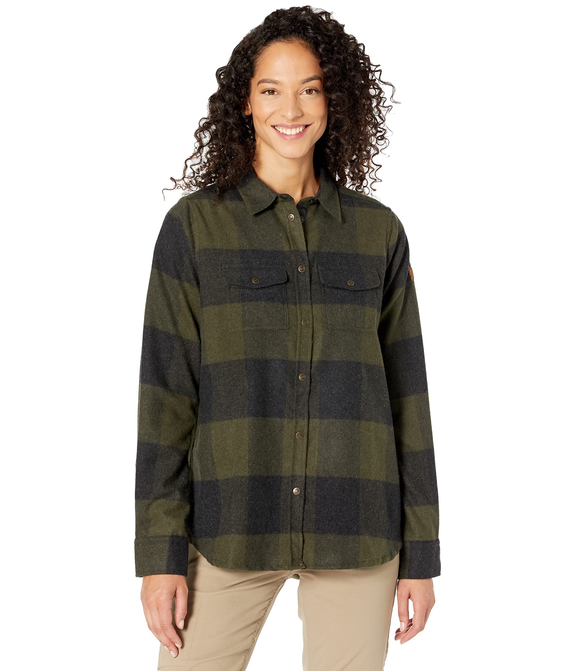 Fjallraven Women's Canada W Long Sleeved T-Shirt, Grey, XL