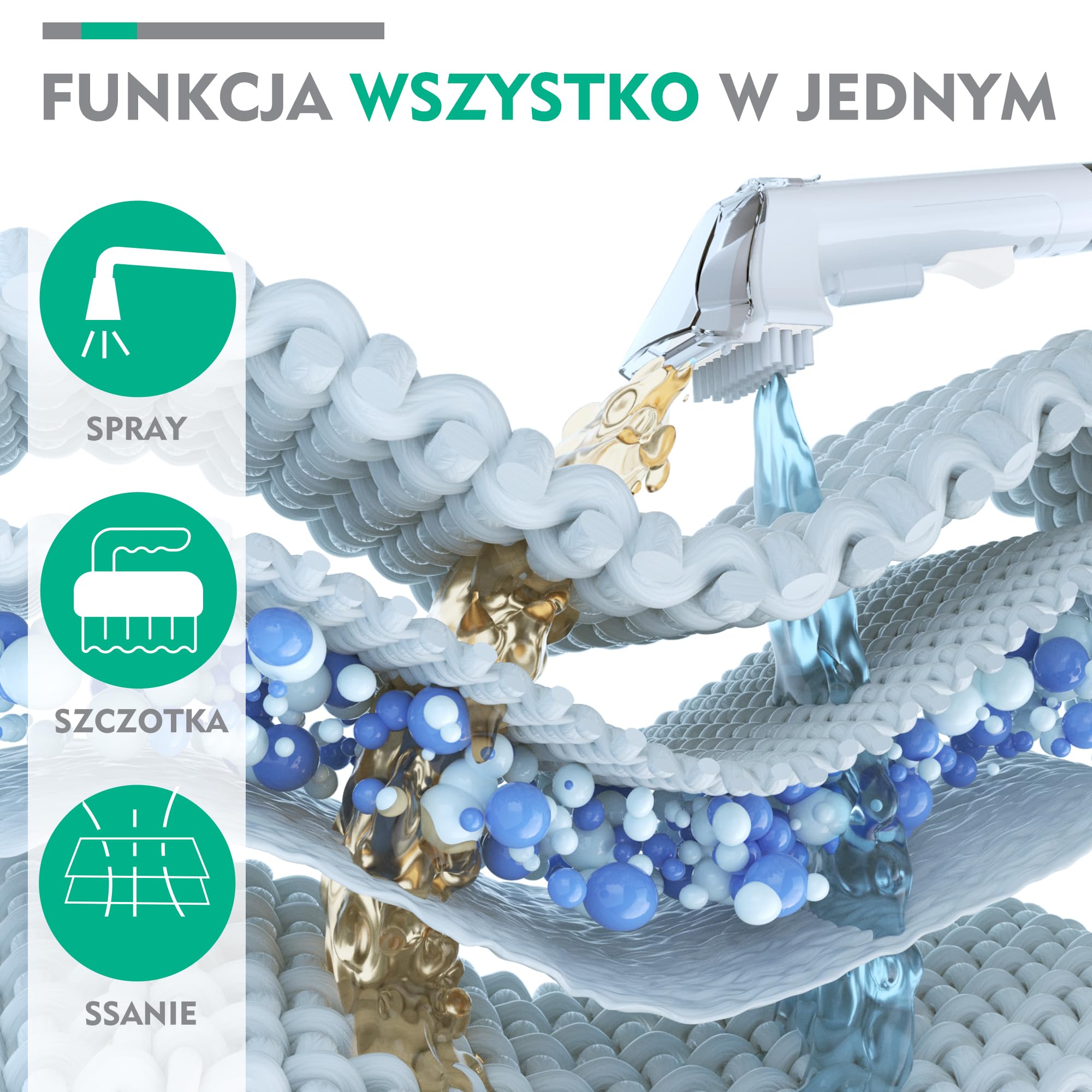 HAUSHOF StainZapper Środek do czyszczenia dywanów 400 W do natryskiwania, szorowania i odkurzania, do czyszczenia dywanów i dywanów z podwójnymi zbiornikami do zasłon i poduszek, zwierząt domowych