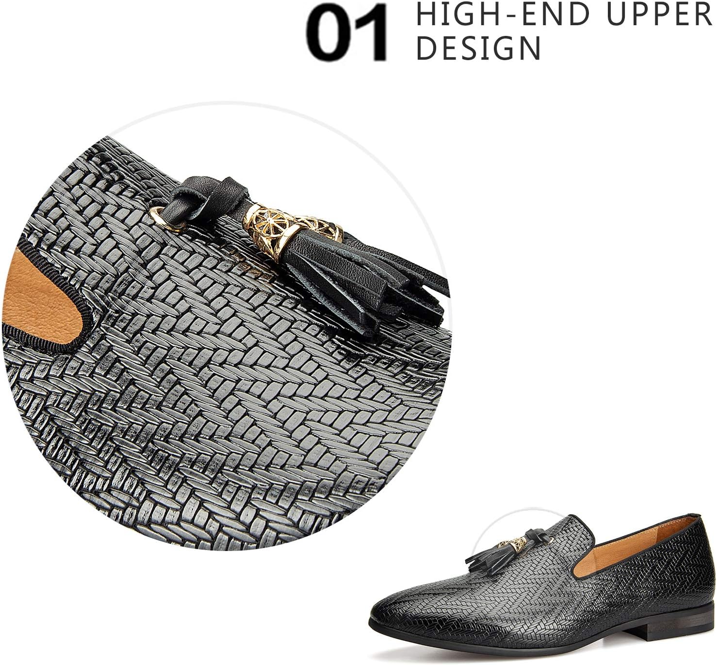 Meijiana Mens Loafers Wedding Dress Shoes Slip-On Loafers for Men Tuxedo Suit Shoes - Image 2