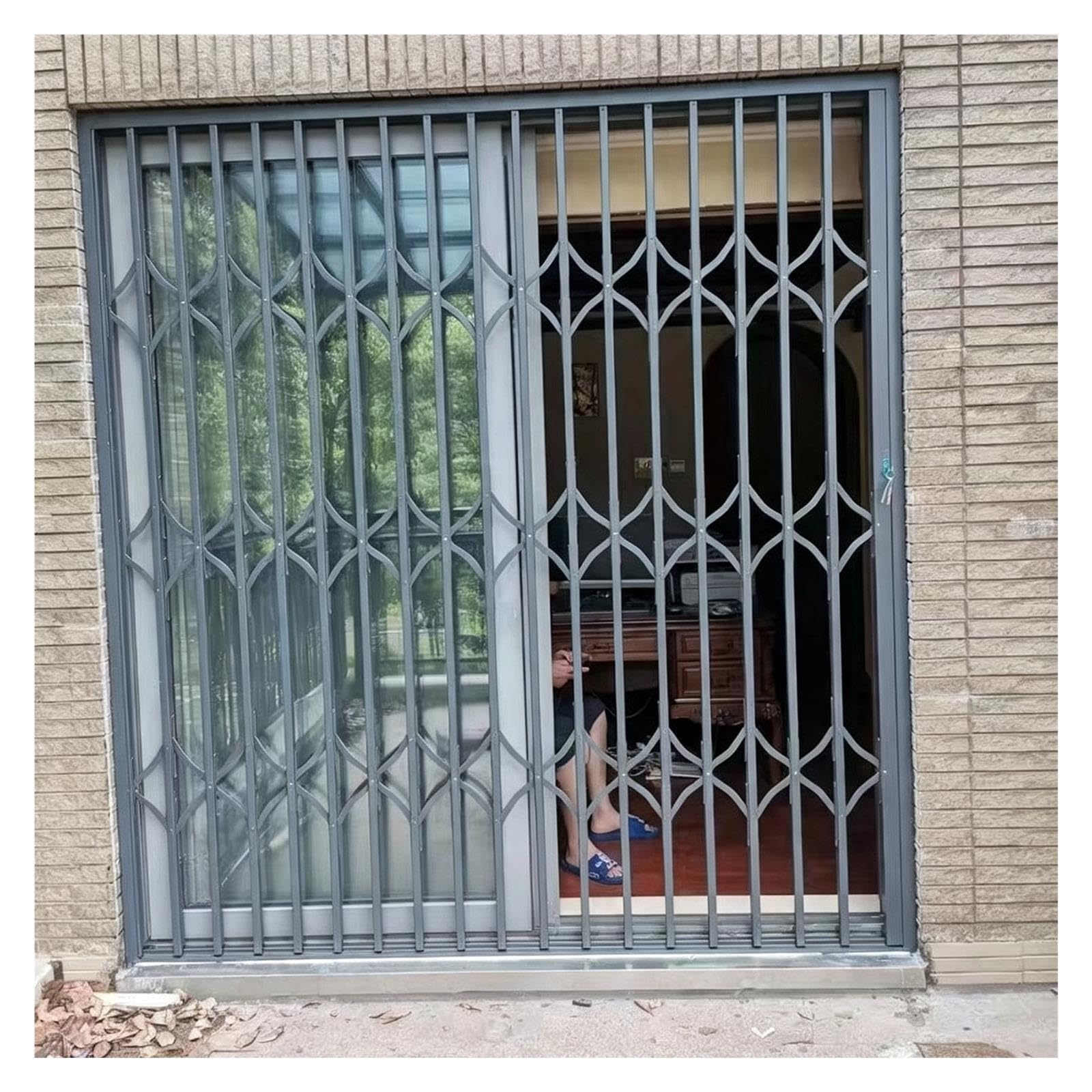 Barrière de Sécurité Pliante avec Serrure, Grille Extensible pour Portes