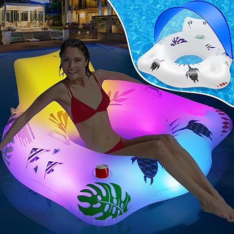 Enliven Your Pool Days with the XL Inflatable Pool Float for Adults:...