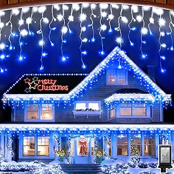 82FT 810 LED Outdoor Christmas Lights - 180 Ice Drops, 12 Pro Modes ...