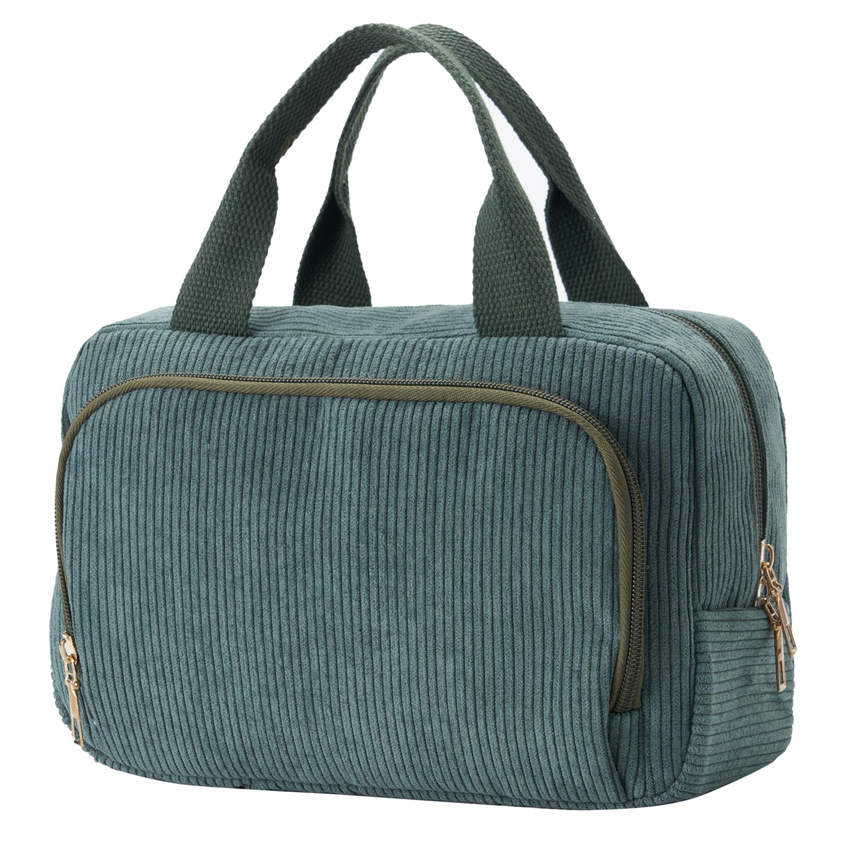 Funtlend Kulturtasche Damen Cord Kosmetiktasche kulturbeutel Kosmetik Tasche Reise Kulturbeutel Waschtasche für Travel Mädchen