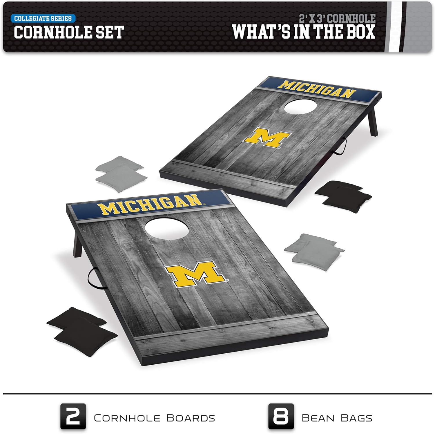 Wild Sports 2'x3' MDF Wood NCAA College Cornhole Set