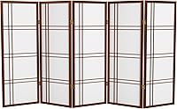 Vista 14 de Pantalla Shoji de doble cruz corta de 4 pies - Negro - 3 paneles