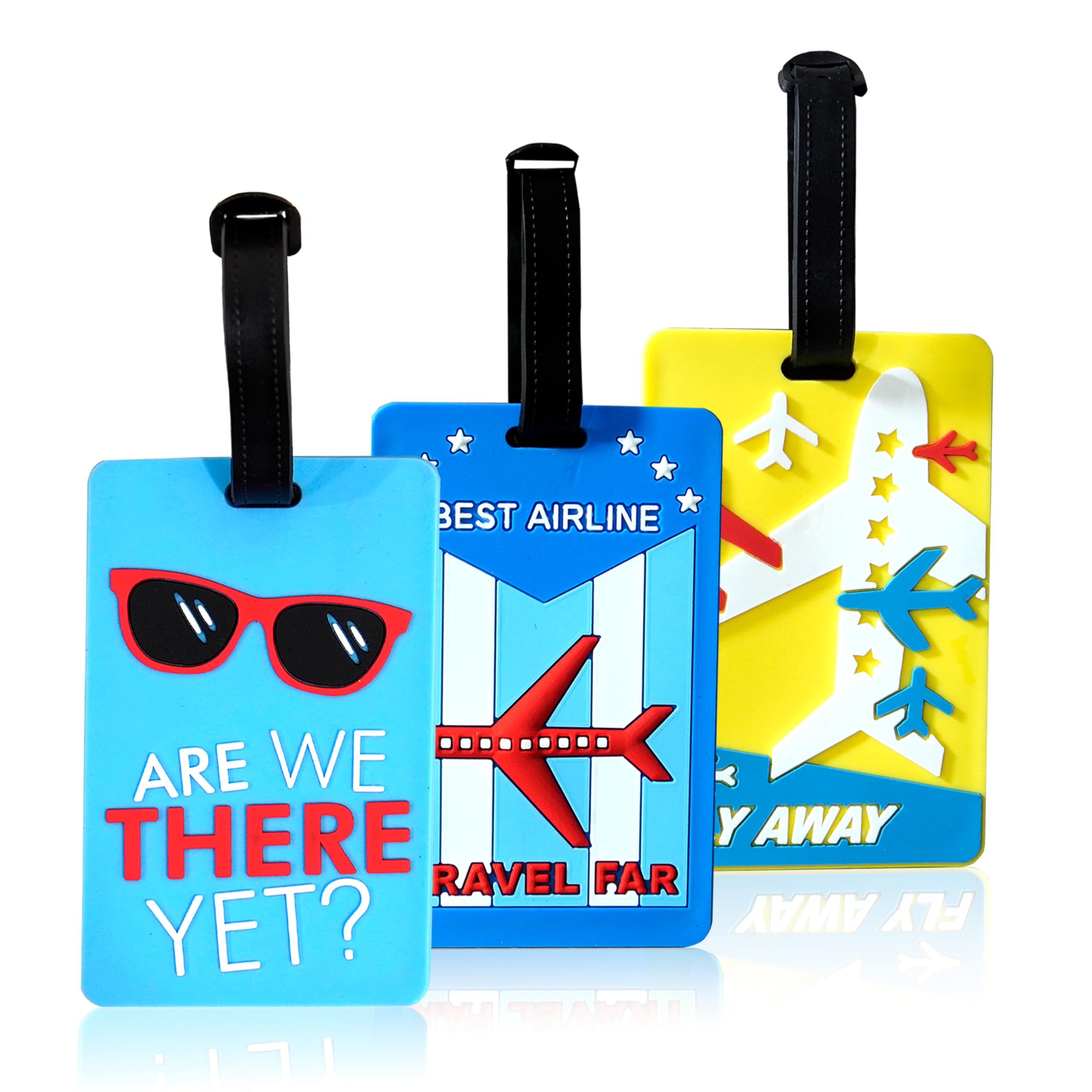 Storite Luggage/Bag/Travel ID Label Tags for Suitcase & School Bags Identifier Name Address Label with Silicon Strap | Pack of 3 | Multicolour (3 Pack) (B0D2TD2TSB) Amazon Price History, Amazon Price Tracker