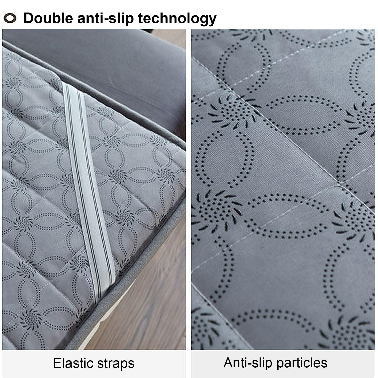Sur matelas table massage avec trou visage, matelas table massage anti-dérapant, mousse latex matelas extension cils respirable, pour tables massage tatouage beauté spa(Gray A,190 X 80 X 4 CM)